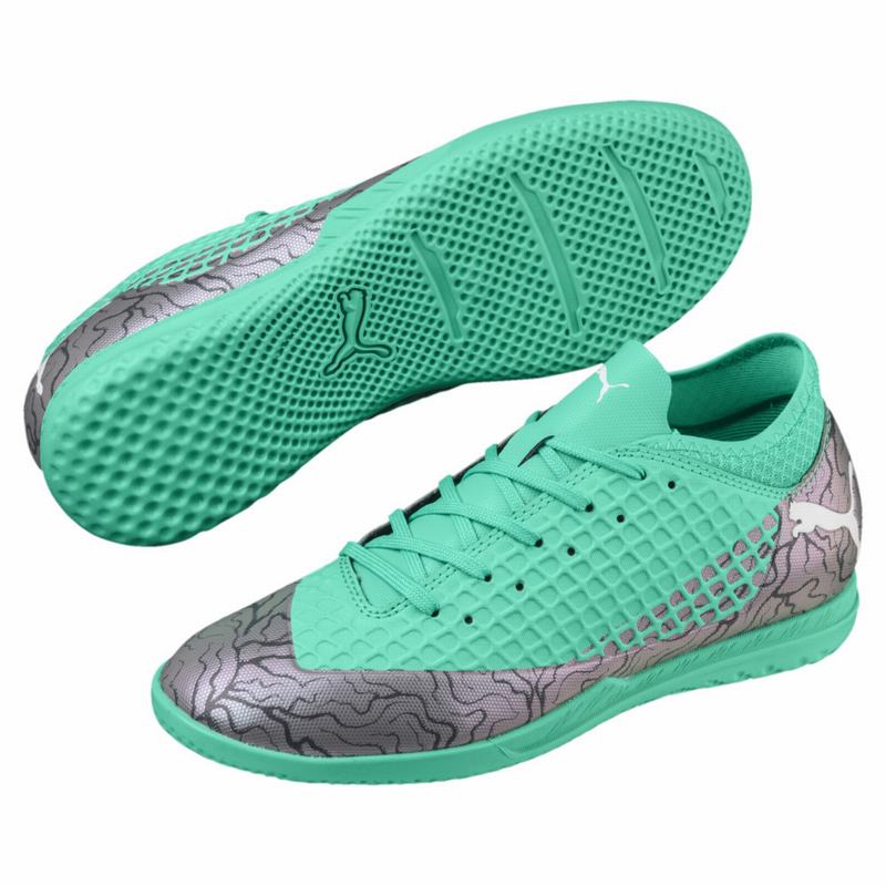 Chaussure de Foot Puma Future 2.4 It Garcon Vert/Blanche/Noir Soldes 163ZLJSU